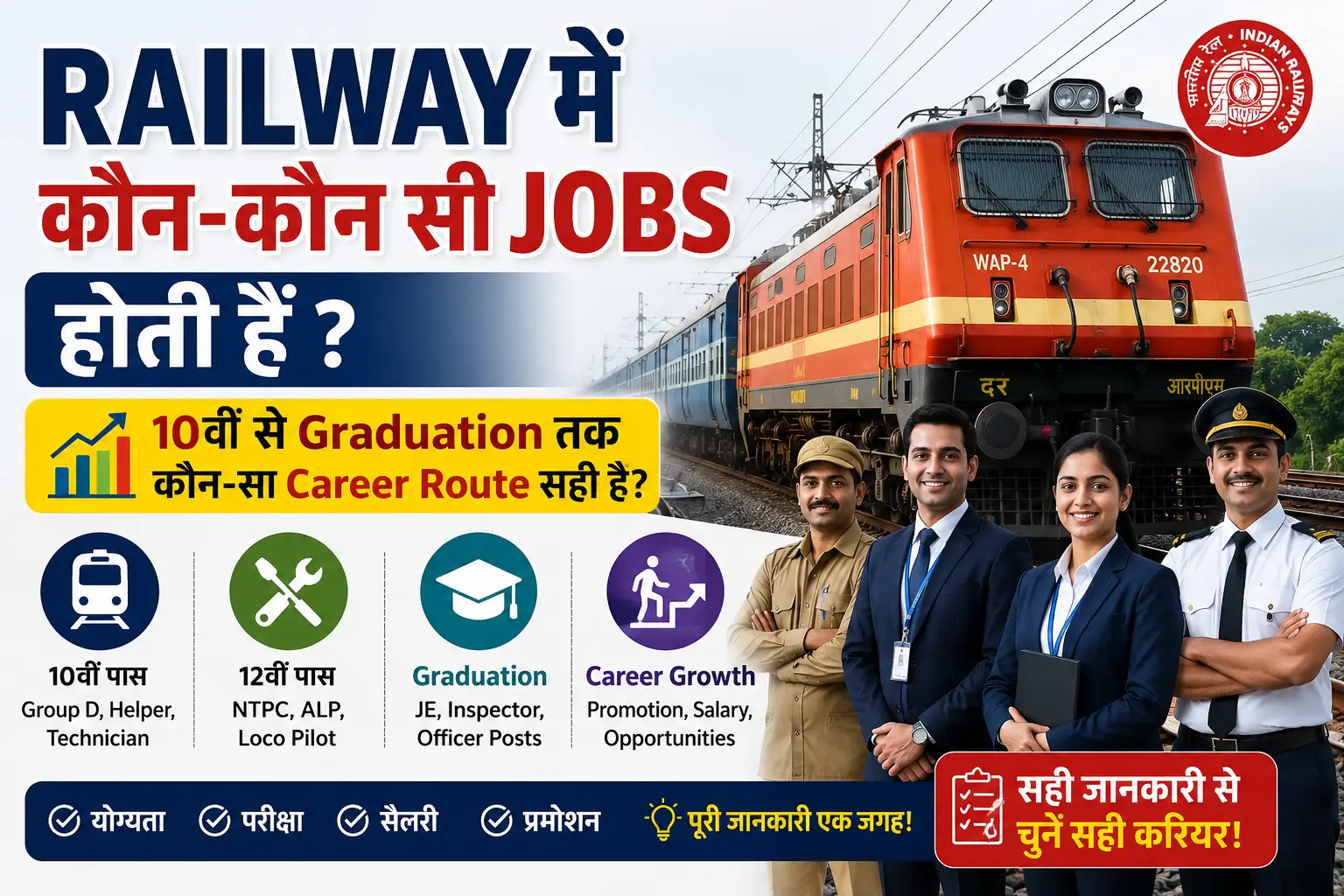 Railway jobs after 10th 12th ITI and graduation career guide