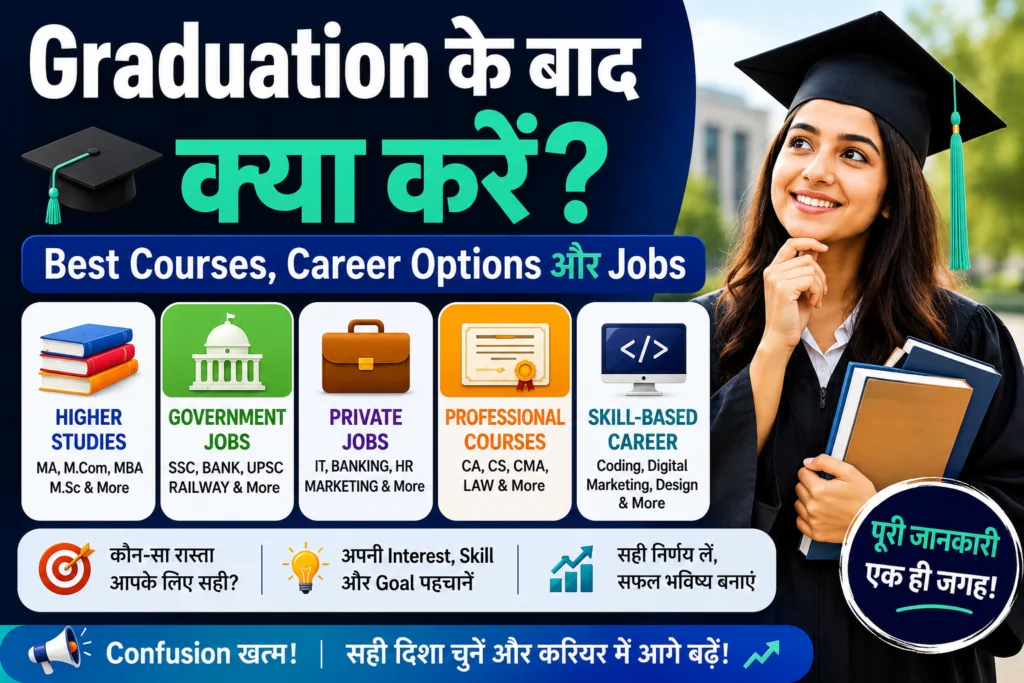 Graduation के बाद क्या करें? Best Courses, Career Options और Jobs